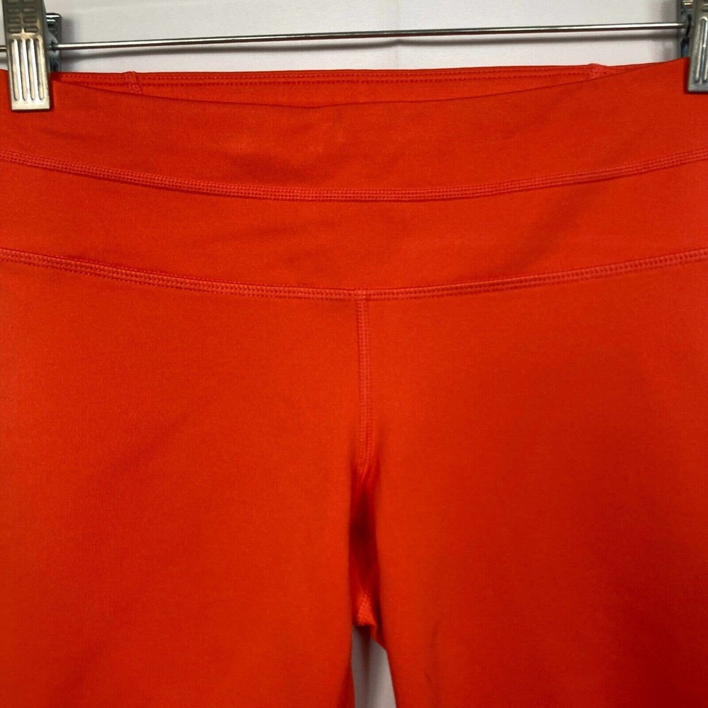 Athleta Leggings Womens‎ Sz XS Orange Chaturanga Capri Crop Pocket Logo - Picture 2 of 12